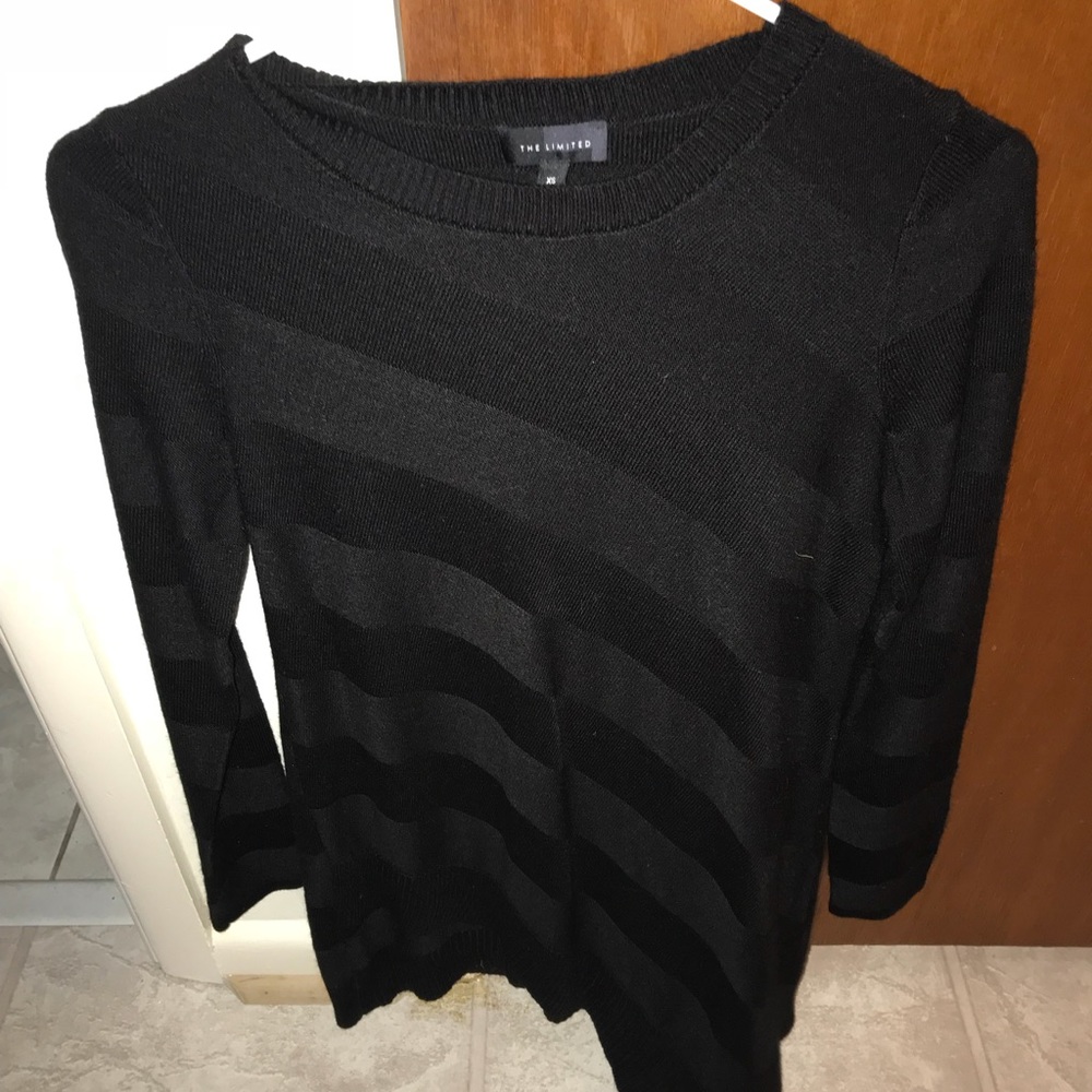 Black The Limited stripped sweater.